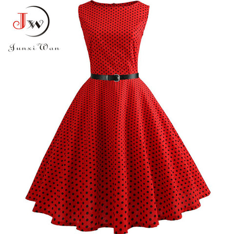 Summer Womens Dresses 2019 Casual Floral Retro Vintage 50s 60s Robe Rockabilly Swing Pinup Vestidos Valentines Day Party Dress