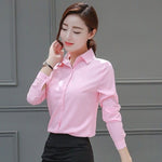 Womens Blouses Cotton Tops and Blouses Casual Long Sleeve Ladies Shirts Pink/White Blusas Plus Size XXXL/5XL Blusa Feminina Tops