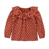 2019 Girls clothes long sleeve shirts for girls blouse cotton baby girls princess shirts toddler casual tops Dot children shirts